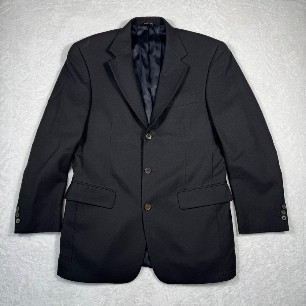 Jos A‎ Bank Signature Collection Blazer Men's 38R Black Wool Cashmere Sport Coat